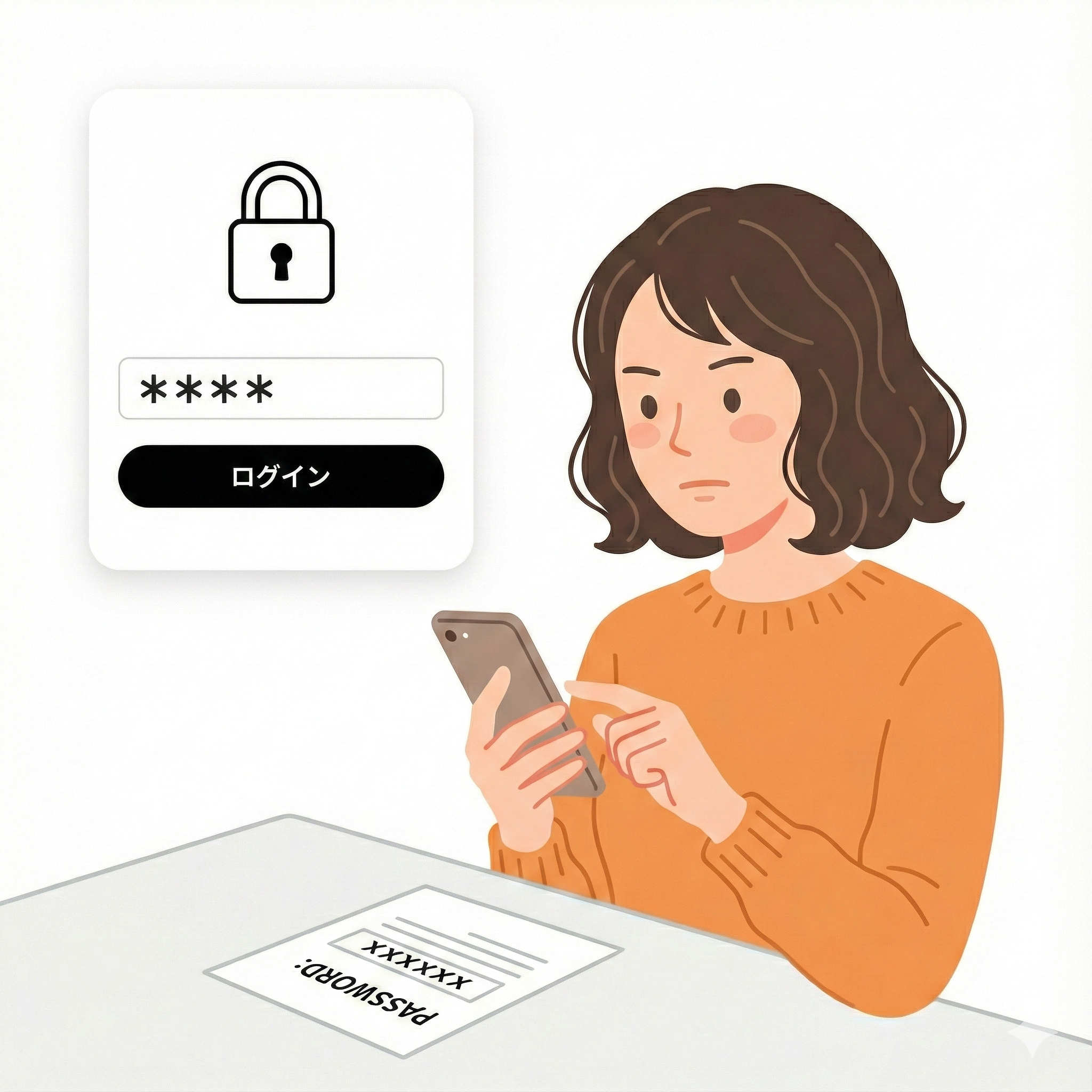 あいことば入力の画面